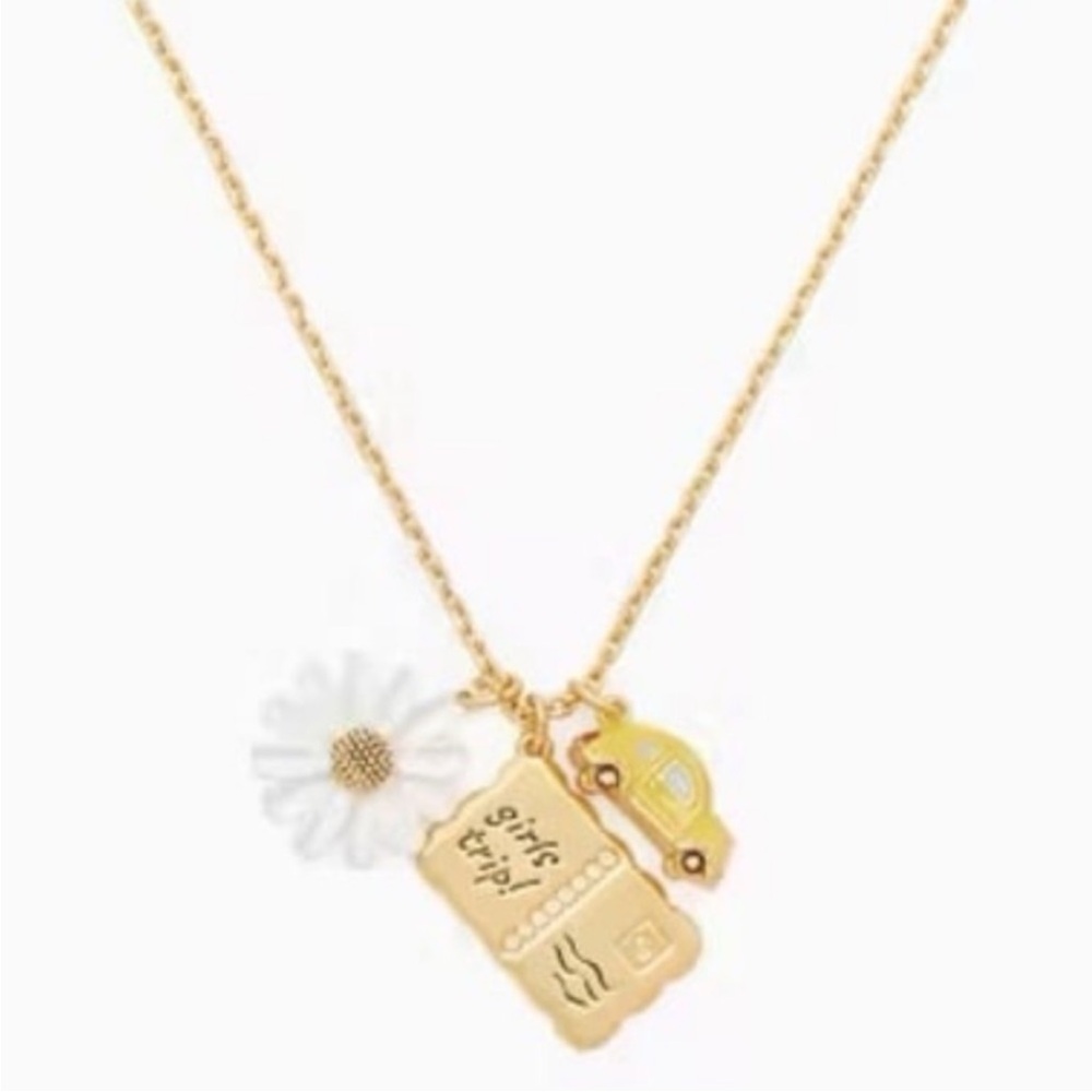 Kate Spade Off we go girls trip taxi pendant necklace - Picture 3 of 3